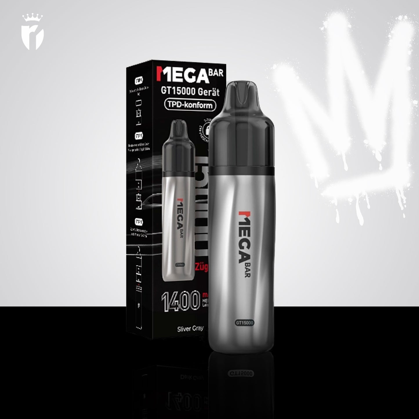 MegaBar - GT15000 - Silbergrau