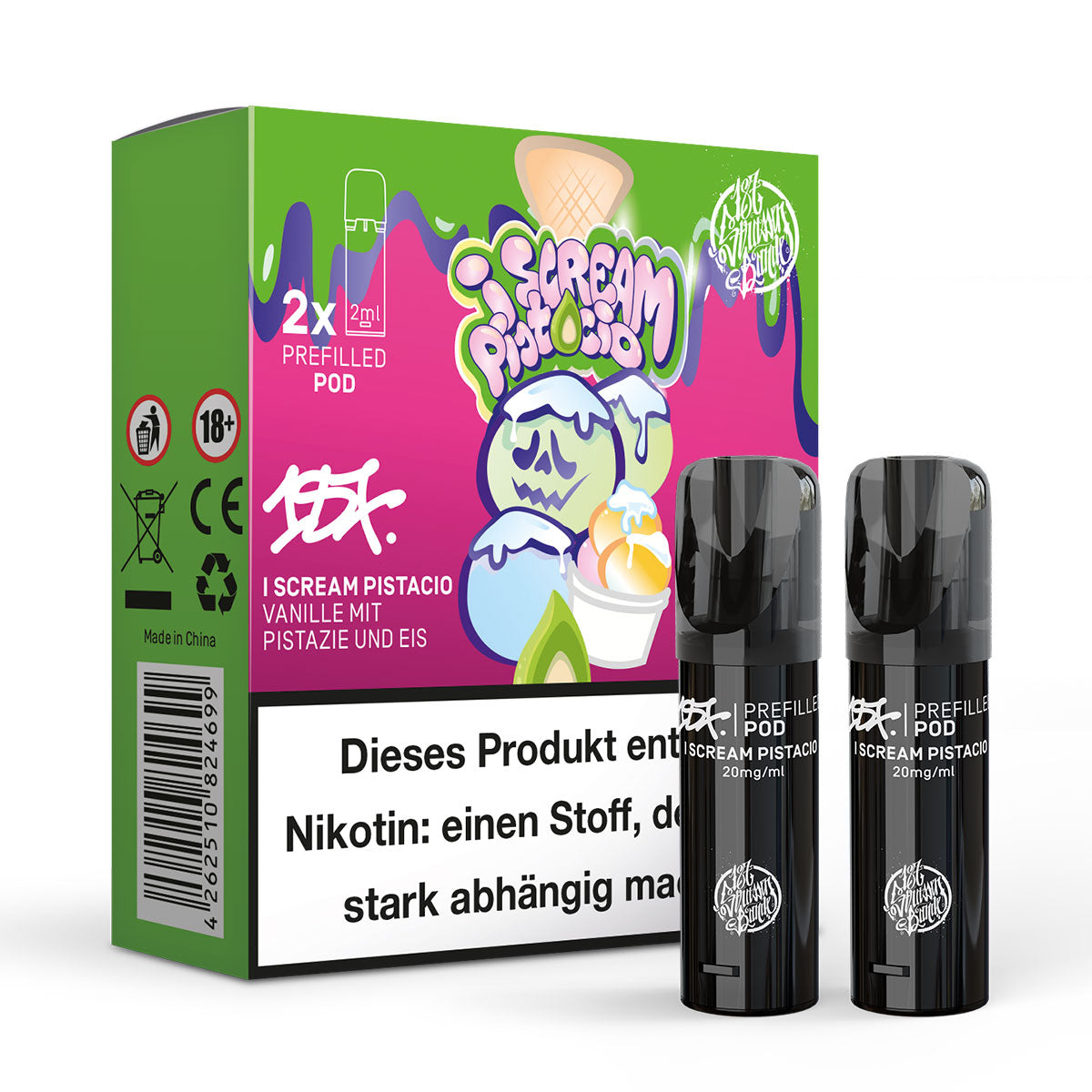 I Scream Pistacio- 20mg/ml - Prefilled Pods (MatchBar) (2 Stück)