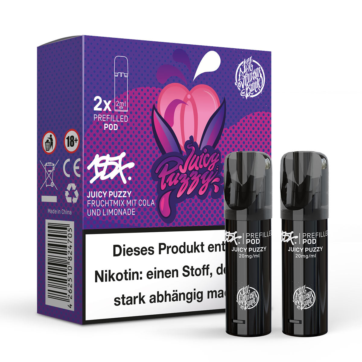 Juicy Puzzy - 20mg/ml - Prefilled Pods (MatchBar) (2 Stück)