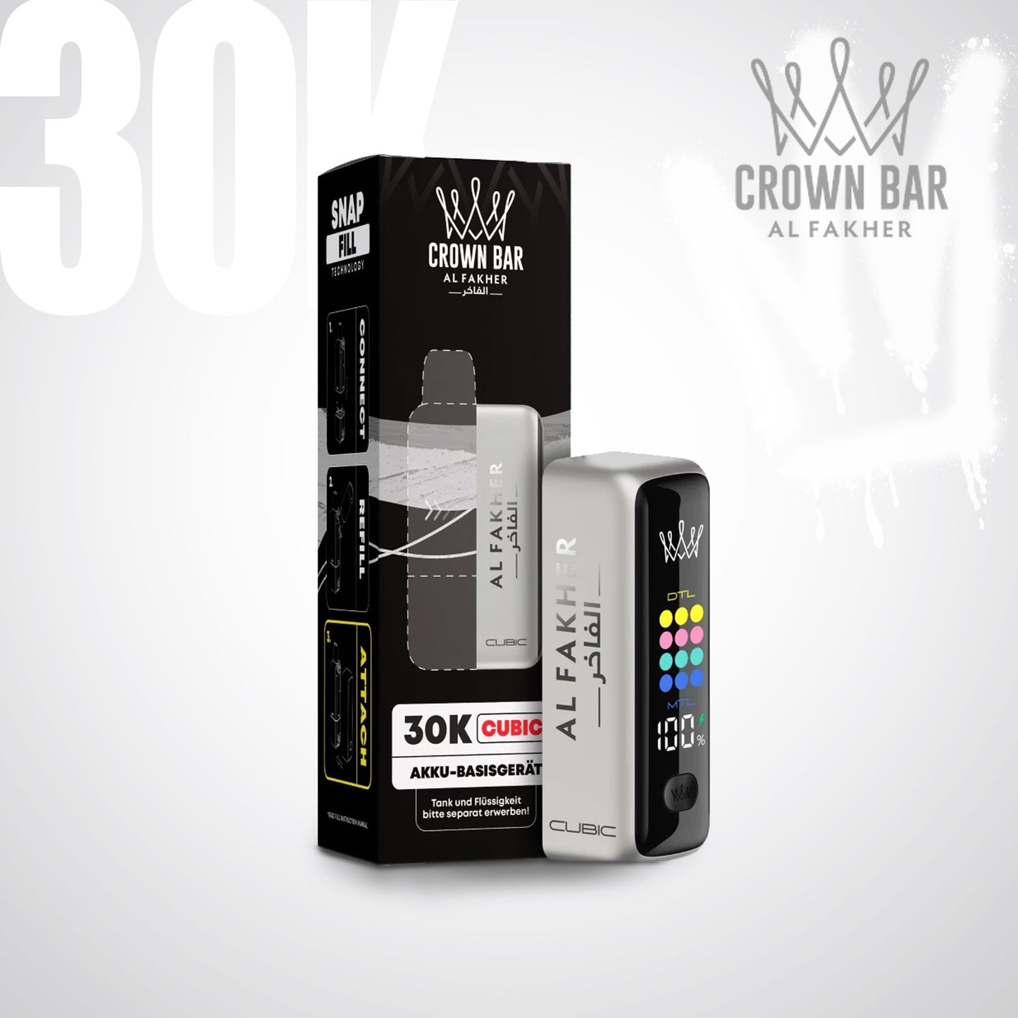 Al Fakher 30K Cubic - Silver White