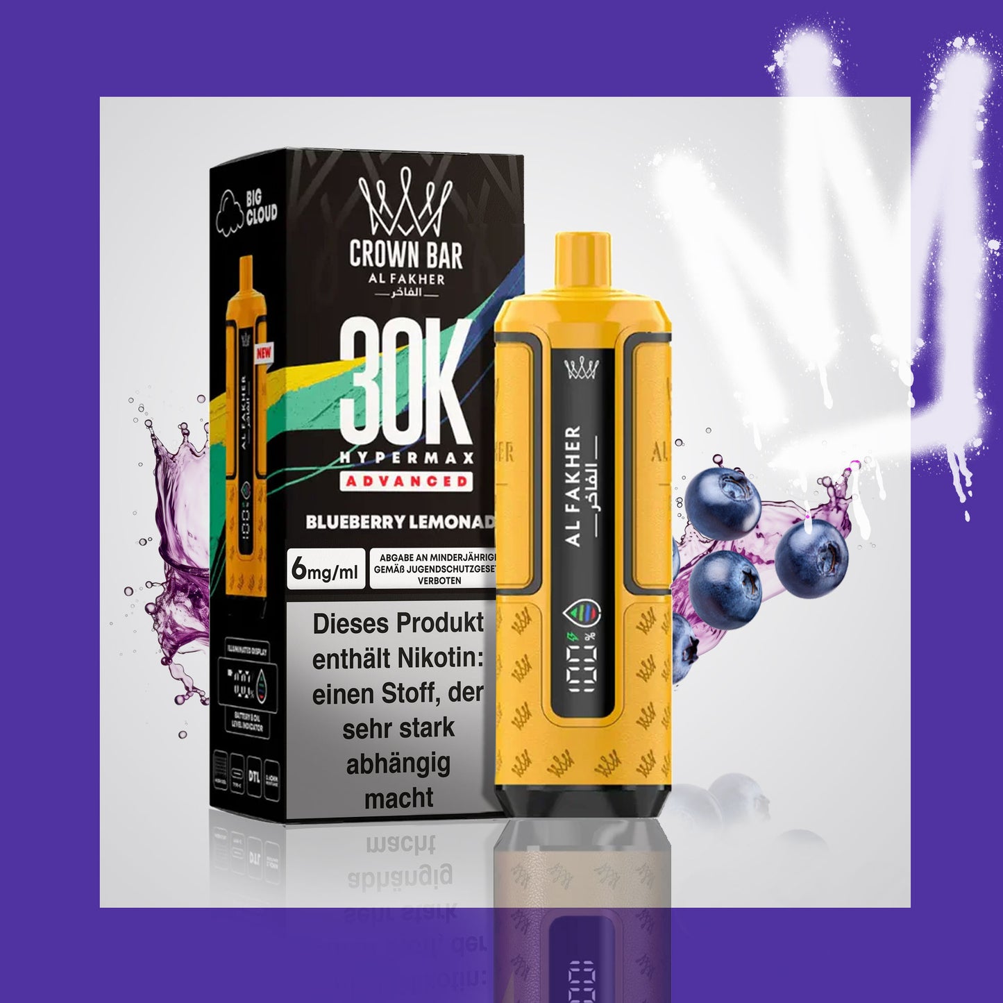 Al Fakher 30K Hypermax - Blueberry Lemonade