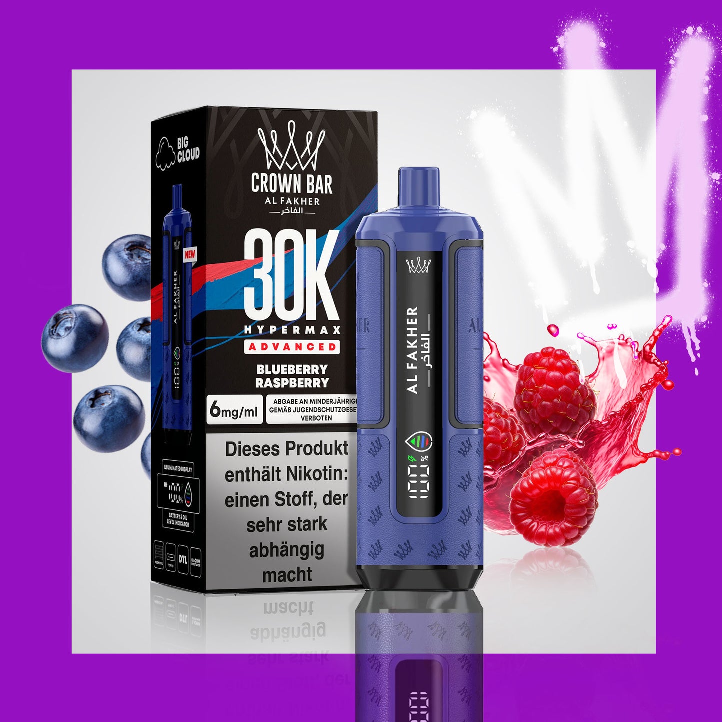 Al Fakher 30K Hypermax - Blueberry Raspberry