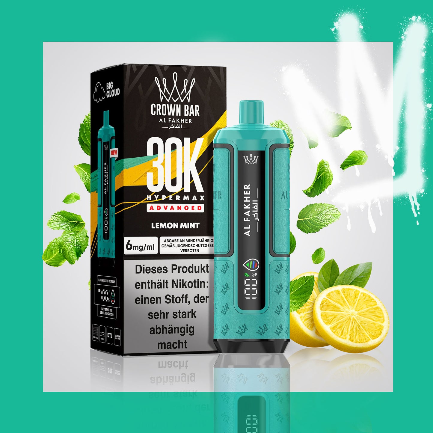 Al Fakher 30K Hypermax - Lemon Mint
