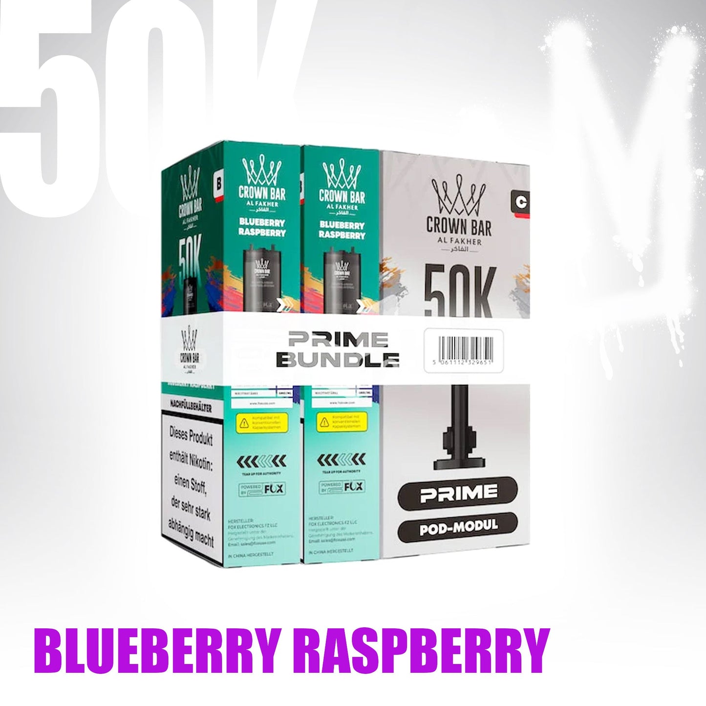Pod - Blueberry Raspberry - Al Fakher 50K Prime