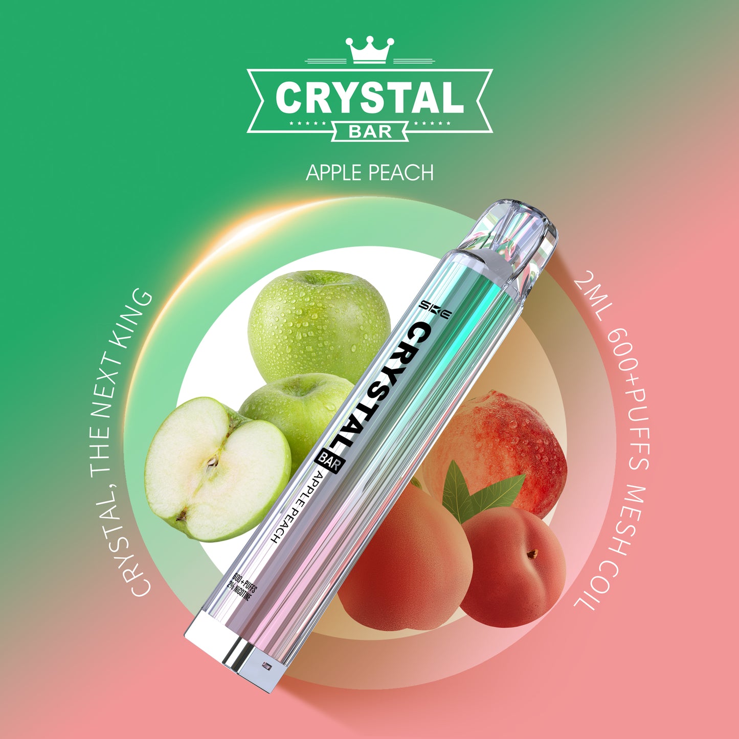 SKE Crystal Bar 600 - Apple Peach