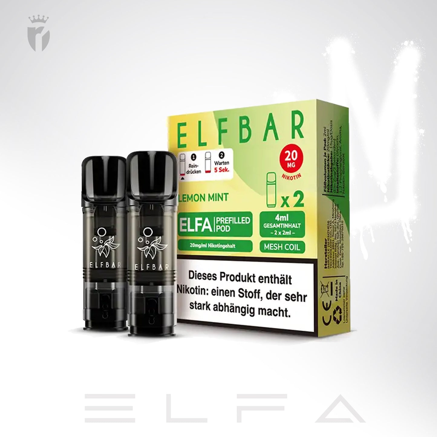 Lemon Mint - 20mg/ml - Prefilled Pods (MatchBar) (2 Stück)