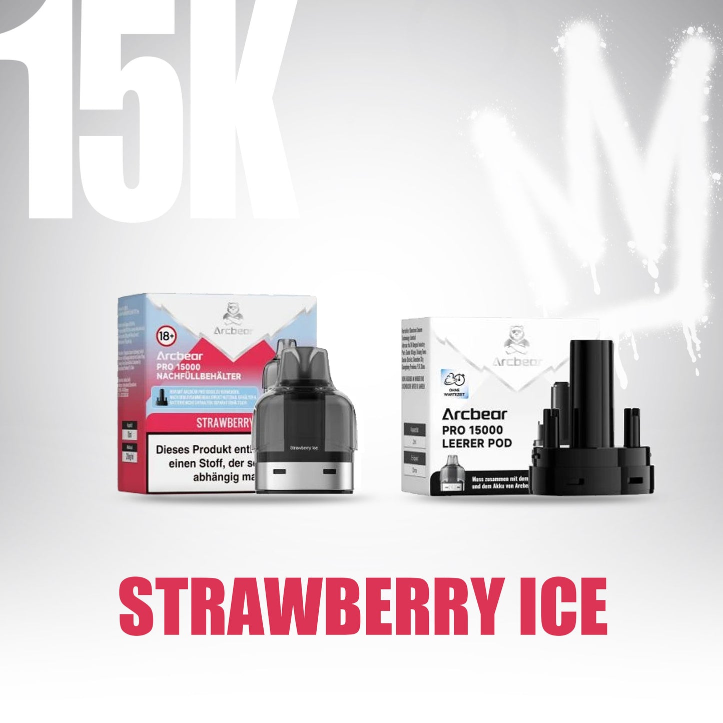 ArcBear Pro 15000 - Strawberry Ice - Refill Pod