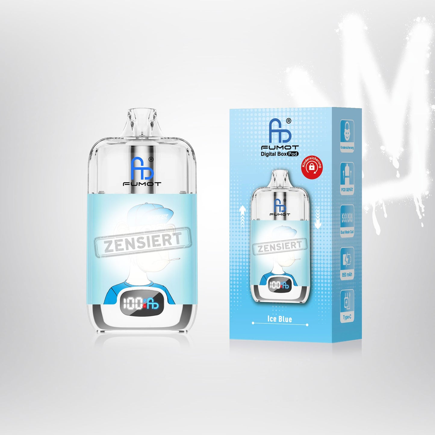 Ice Blue - RandM Box Pod 12000 V2