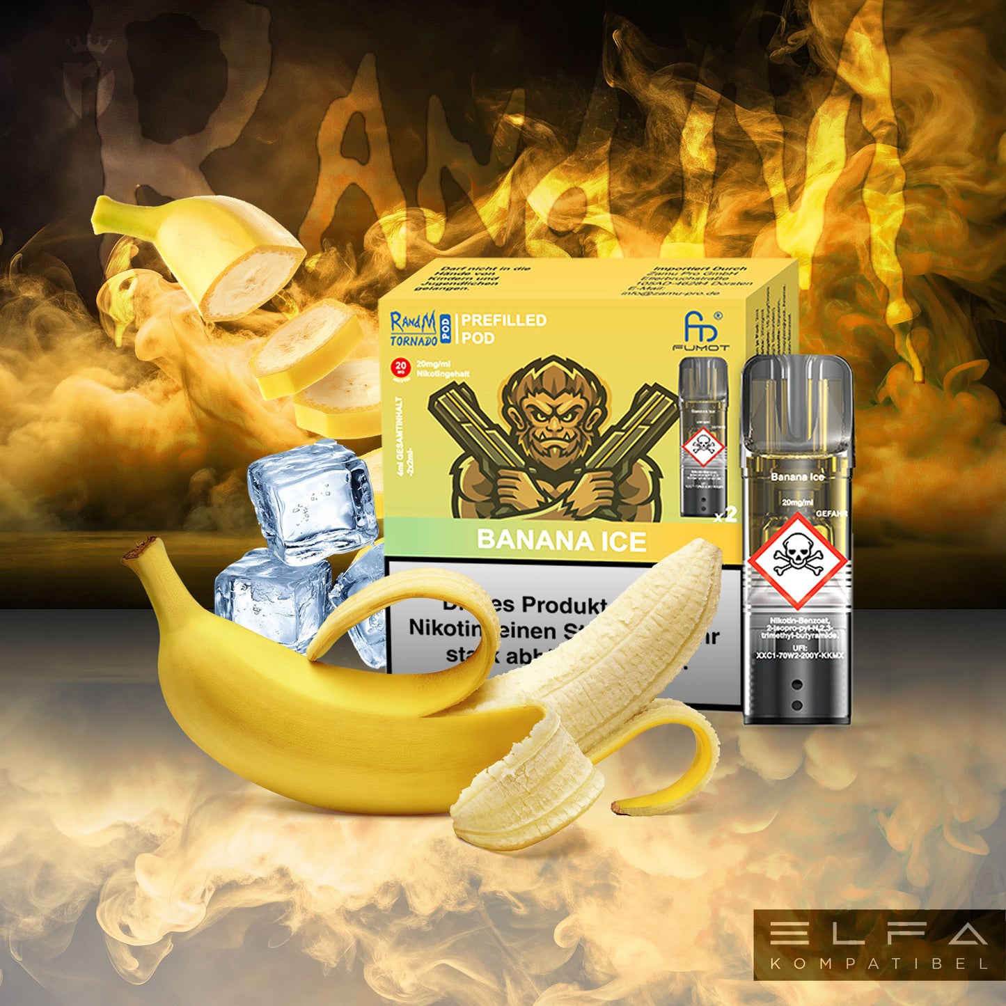 Banana Ice - 20mg/ml - Prefilled Pods (MatchBar) (2 Stück)