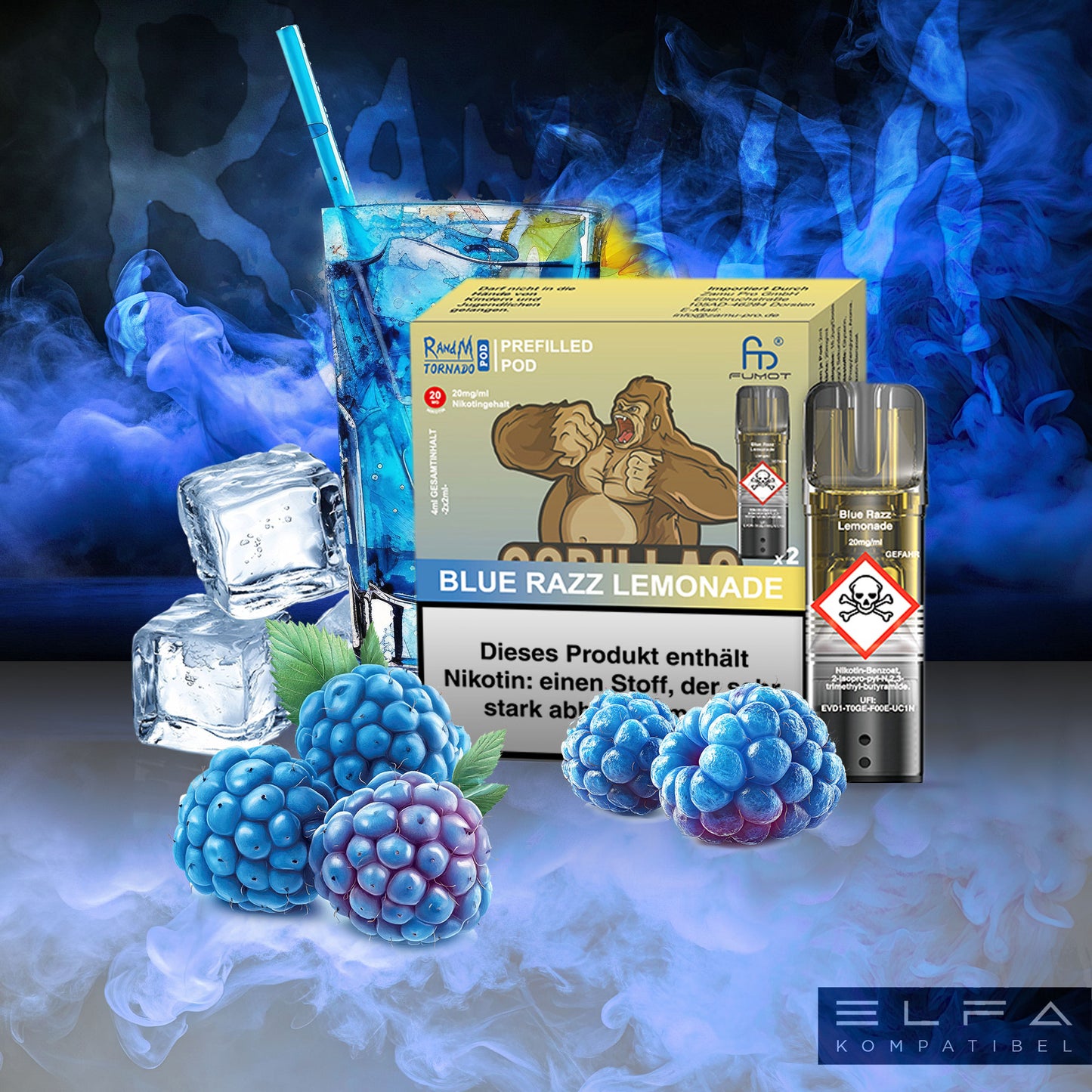 Blue Razz Lemonade - 20mg/ml - Prefilled Pods (MatchBar) (2 Stück)