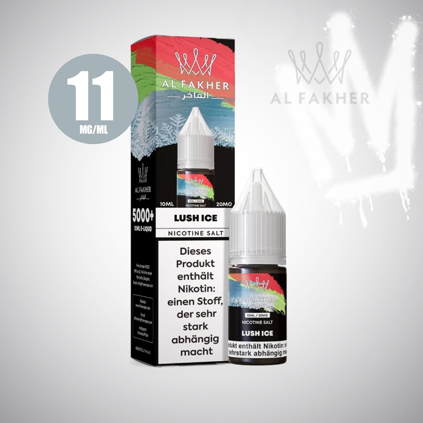 Lush Ice (Watermelon) - Al Fakher - Liquid 11 + 20mg
