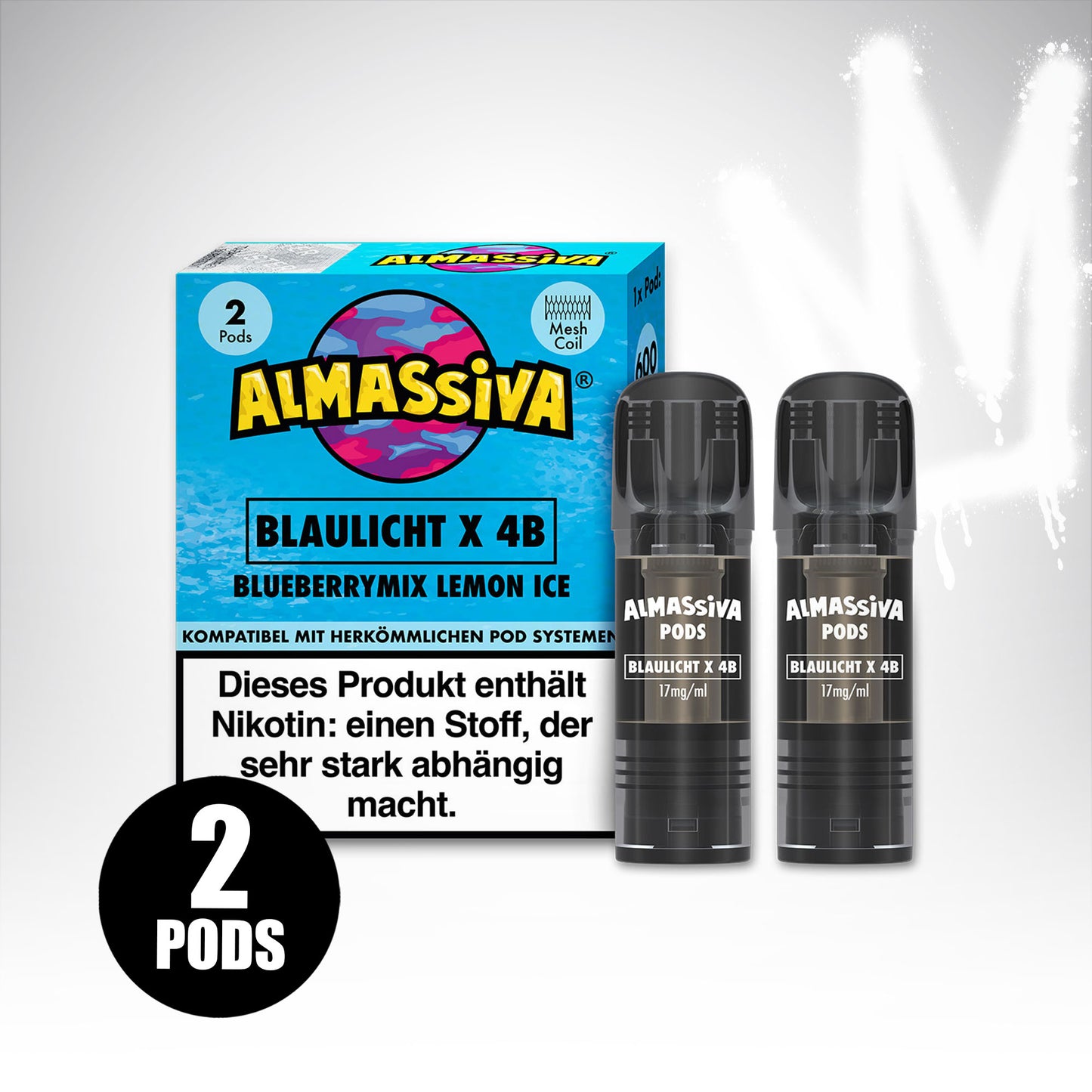 Blaulicht X 4B - 17mg/ml - Prefilled Pods (MatchBar) (2 Stück)