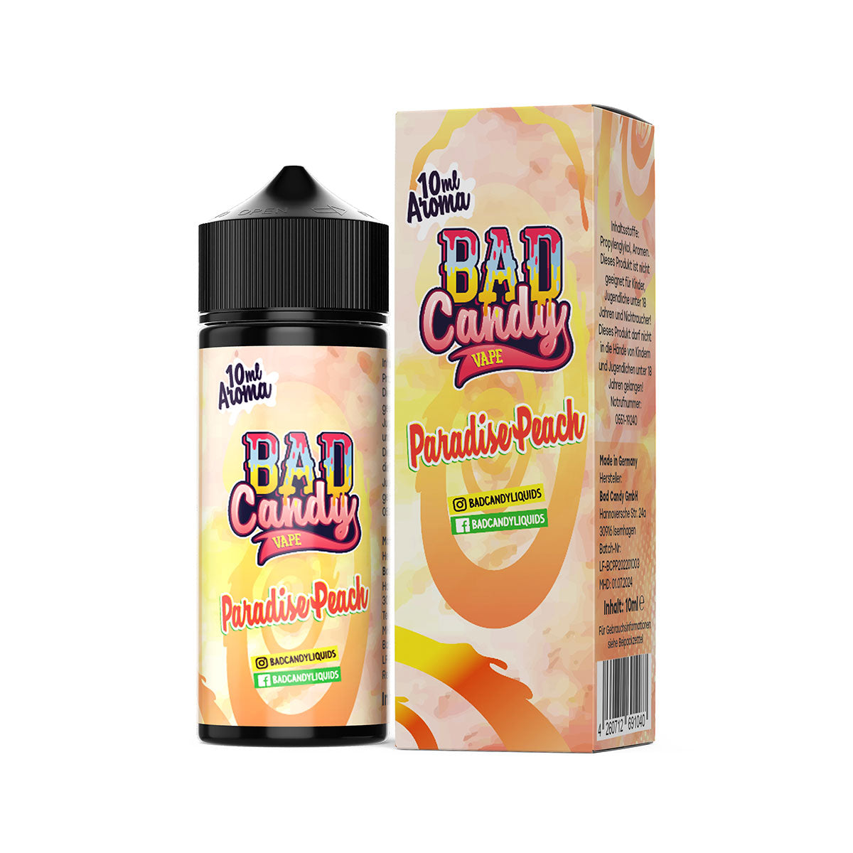 Bad Candy - Paradise Peach - 10ml Aroma (Longfill)
