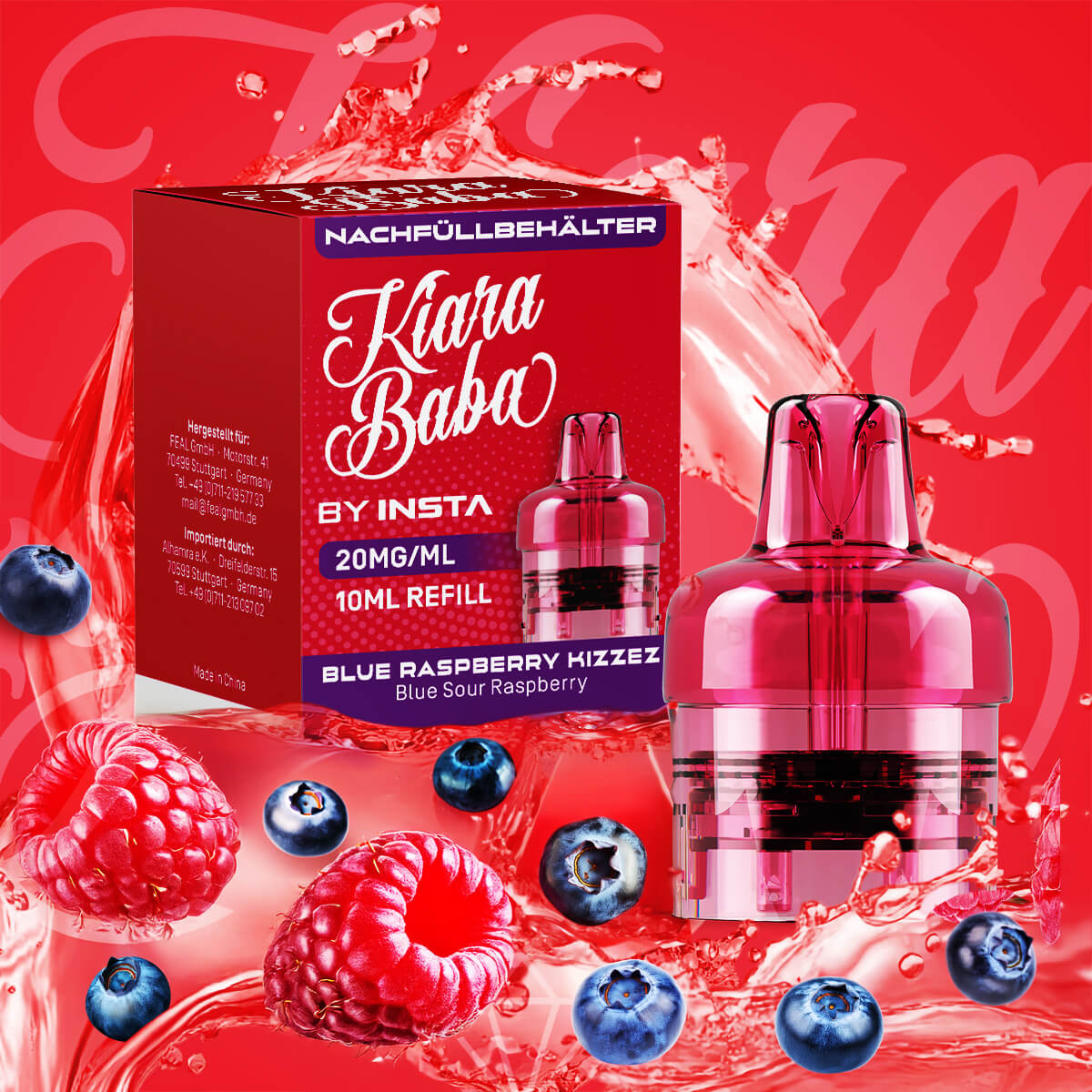 Kiara Baba 10K - Pod - Blue Raspberry Kizzez