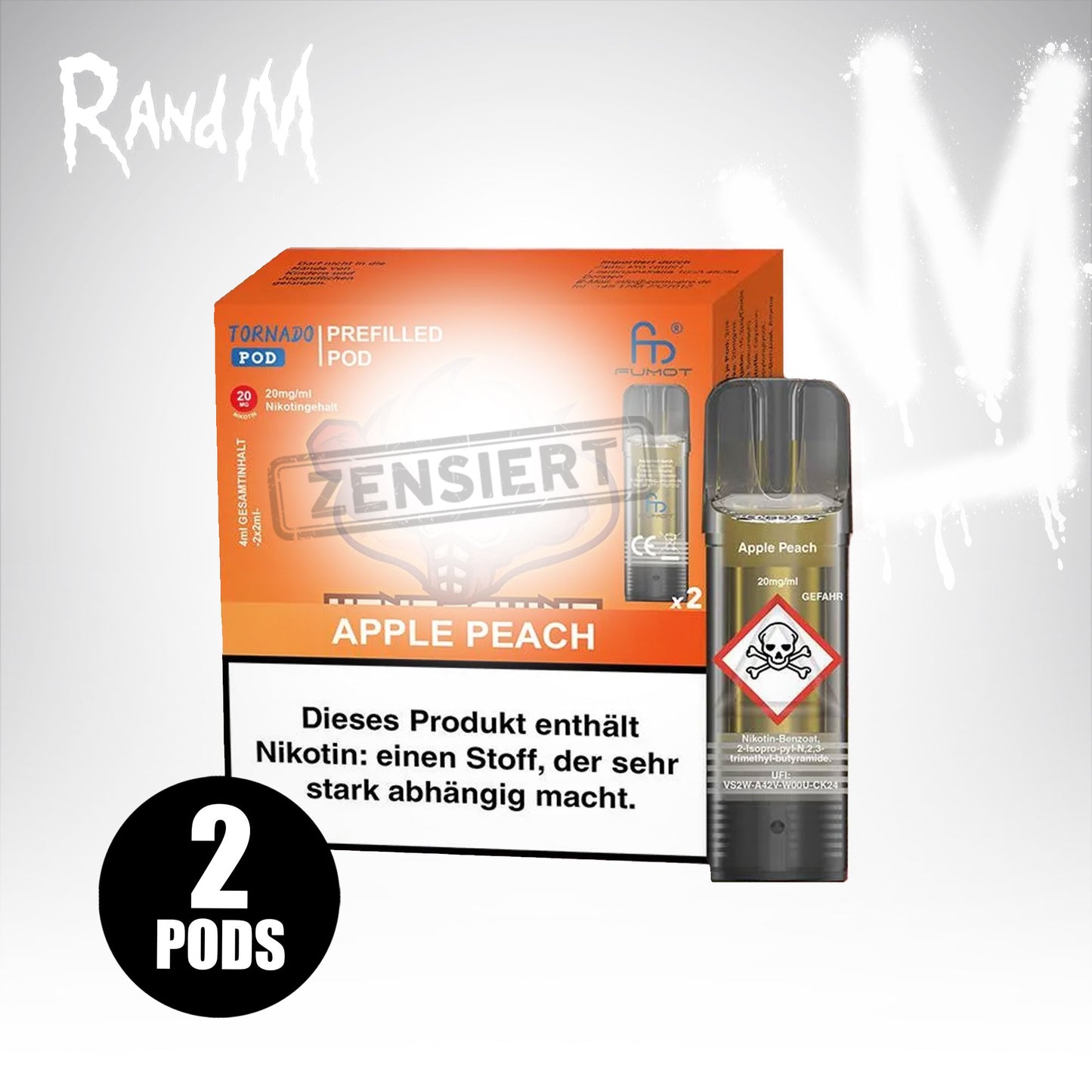Apple Peach - 20mg/ml - Prefilled Pods (MatchBar) (2 Stück)