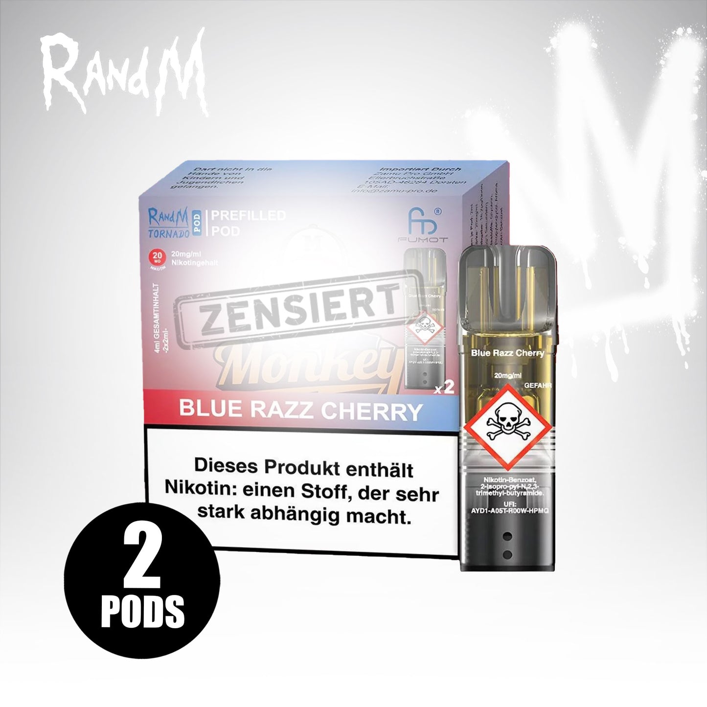 Blue Razz Cherry - 20mg/ml - Prefilled Pods (MatchBar) (2 Stück)