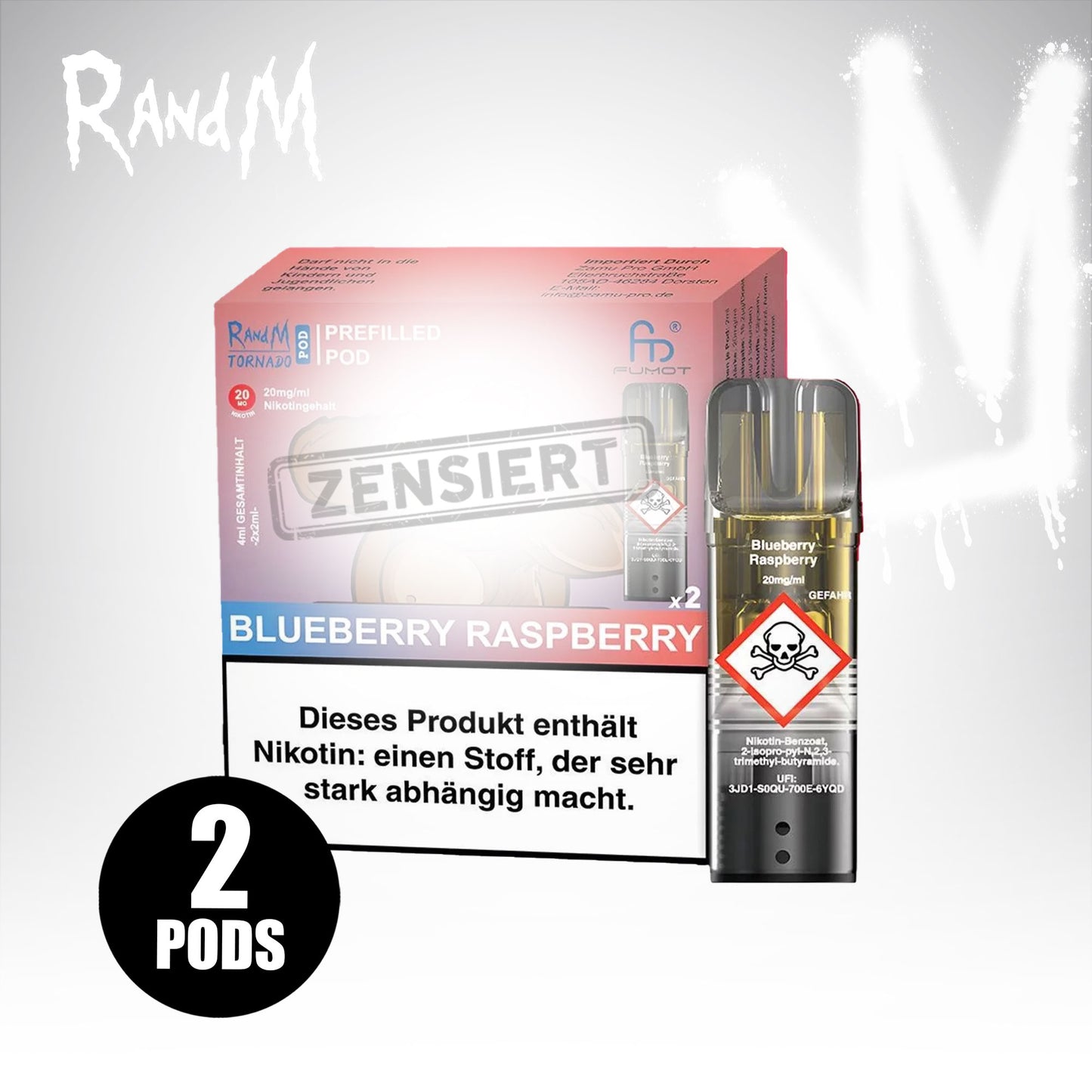 Blueberry Raspberry - 20mg/ml - Prefilled Pods (MatchBar) (2 Stück)