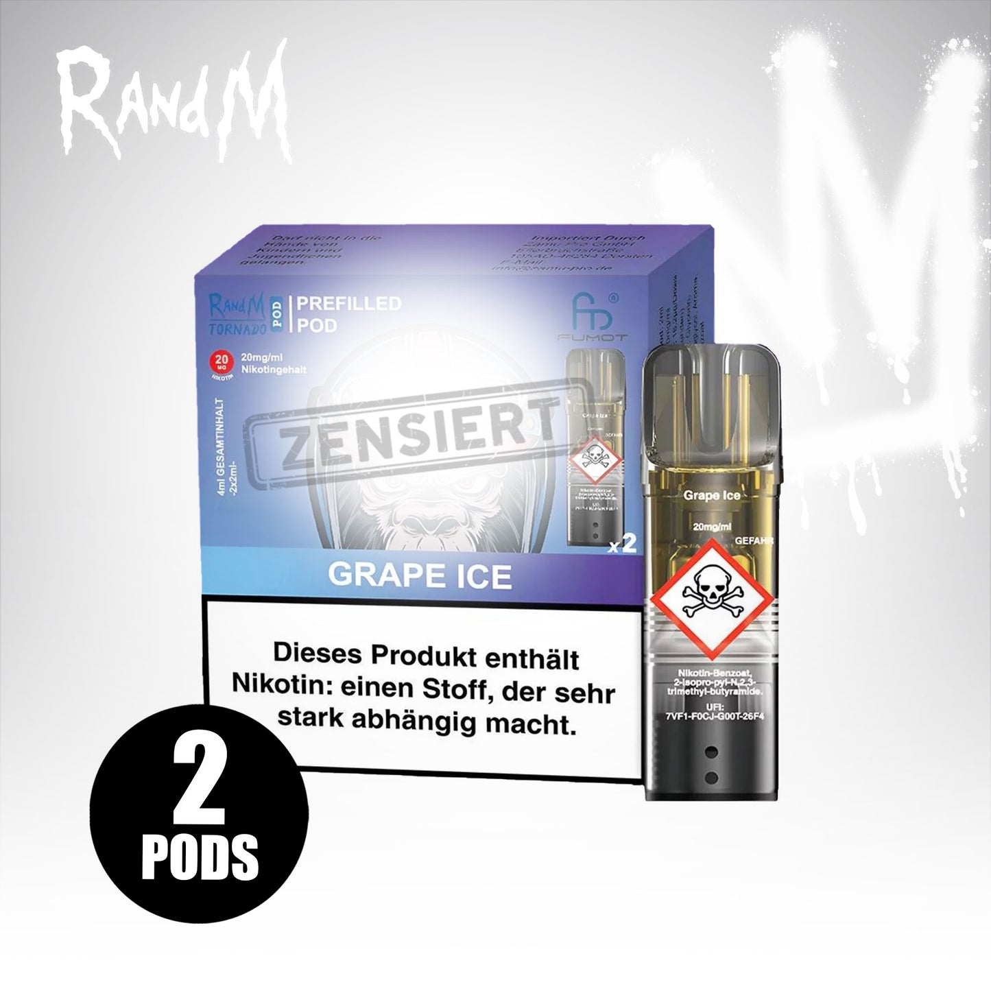 Grape Ice - 20mg/ml - Prefilled Pods (MatchBar) (2 Stück)