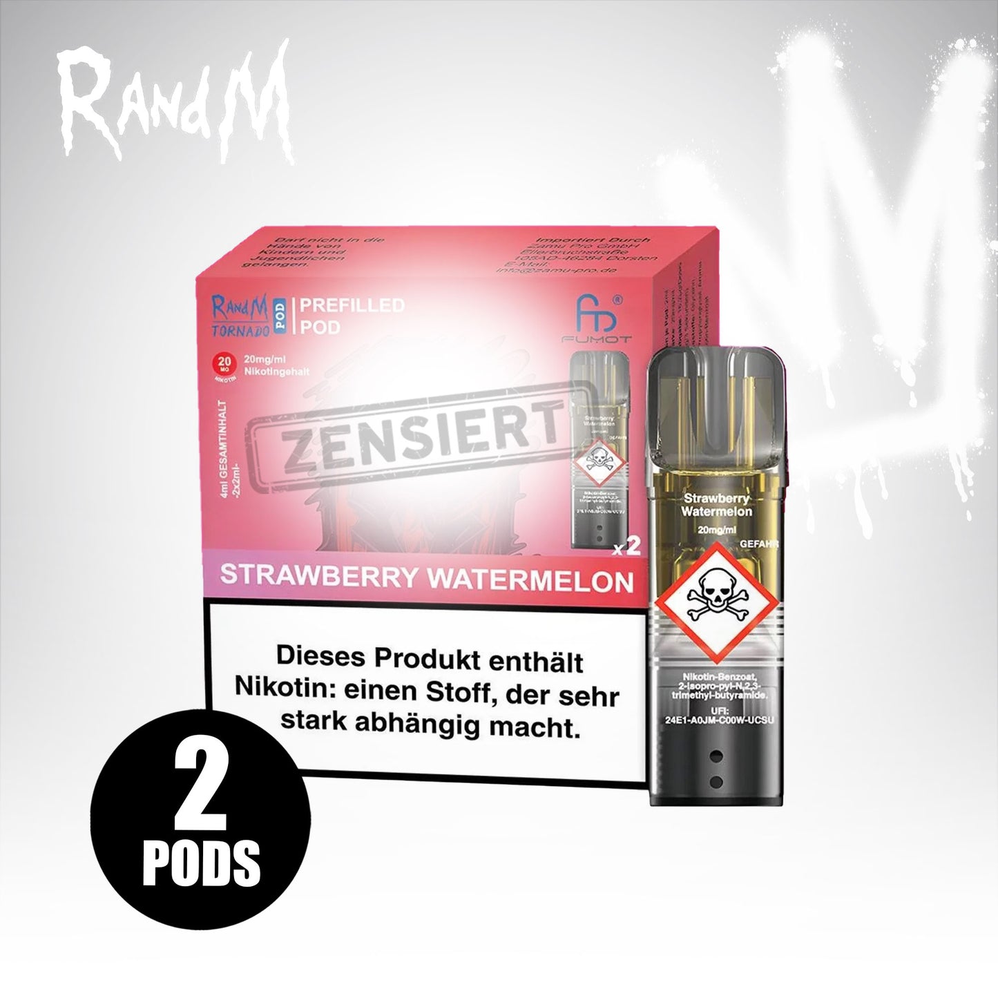 Strawberry Watermelon - 20mg/ml - Prefilled Pods (MatchBar) (2 Stück)