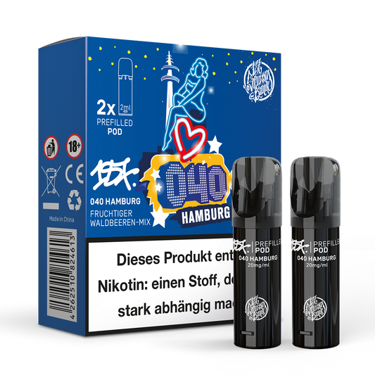 040 Hamburg - 20mg/ml - Prefilled Pods (MatchBar) (2 Stück)