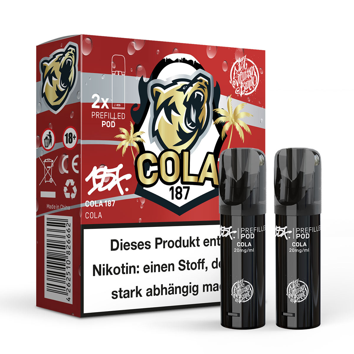 Cola 187 - 20mg/ml - Prefilled Pods (MatchBar) (2 Stück)