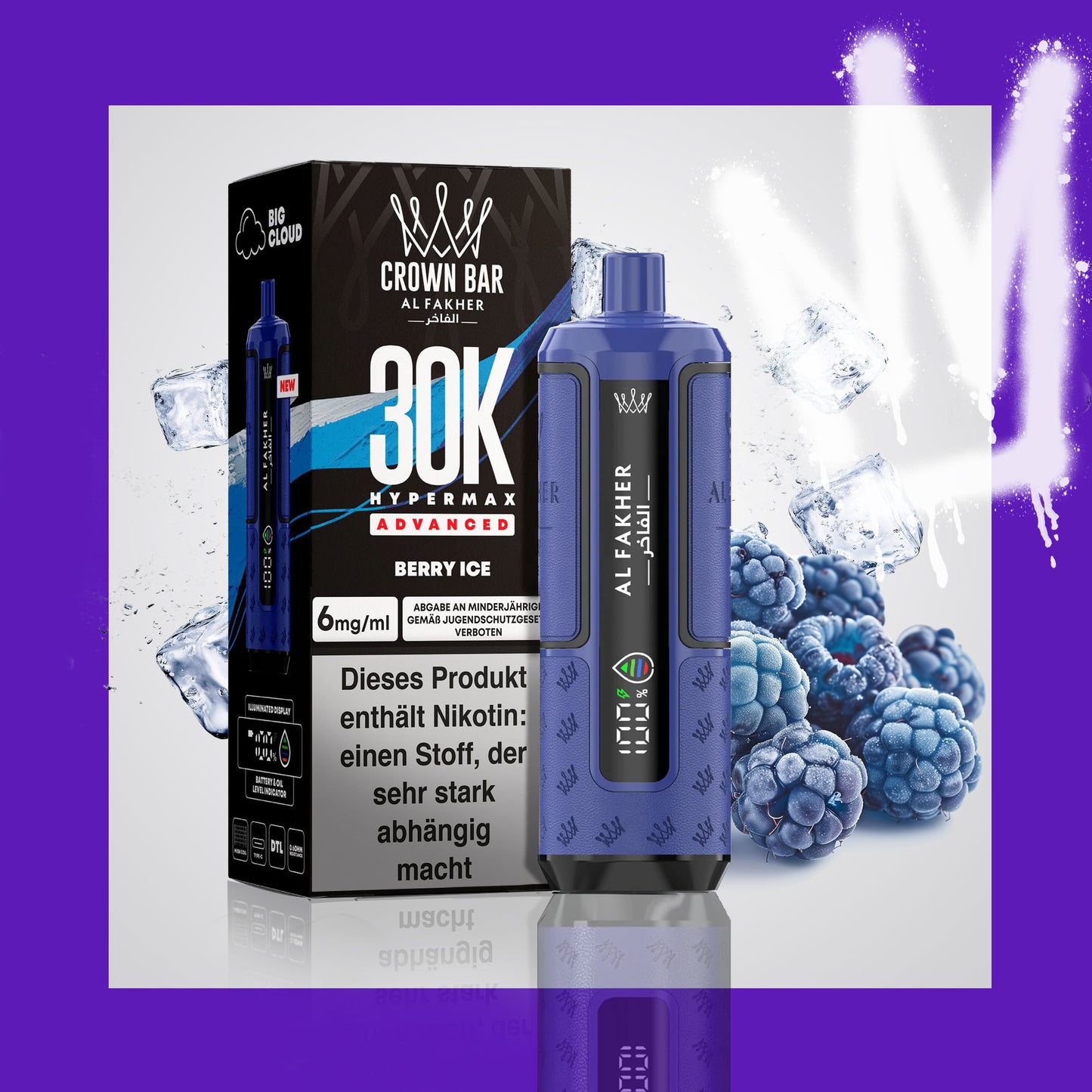 Al Fakher 30K Hypermax - Berry Ice