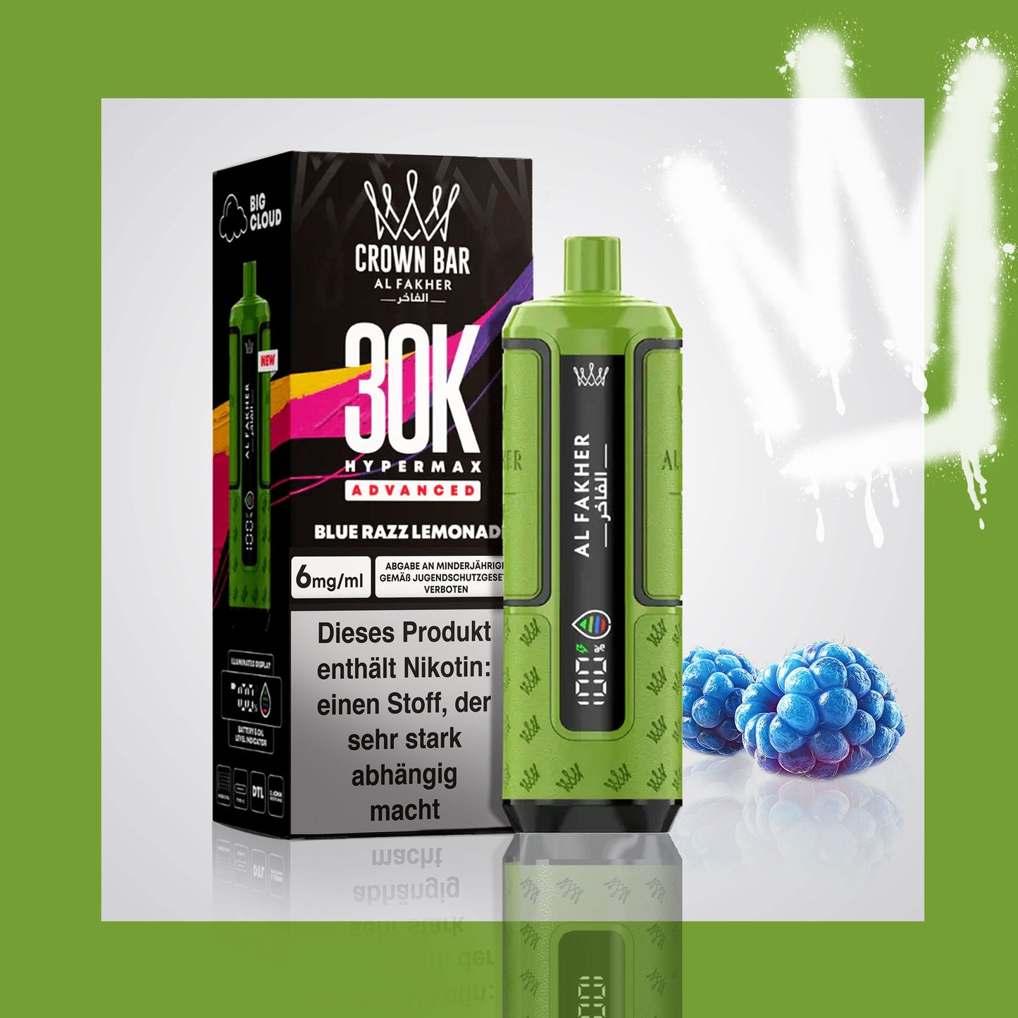 Al Fakher 30K Hypermax - Blue Razz Lemonade