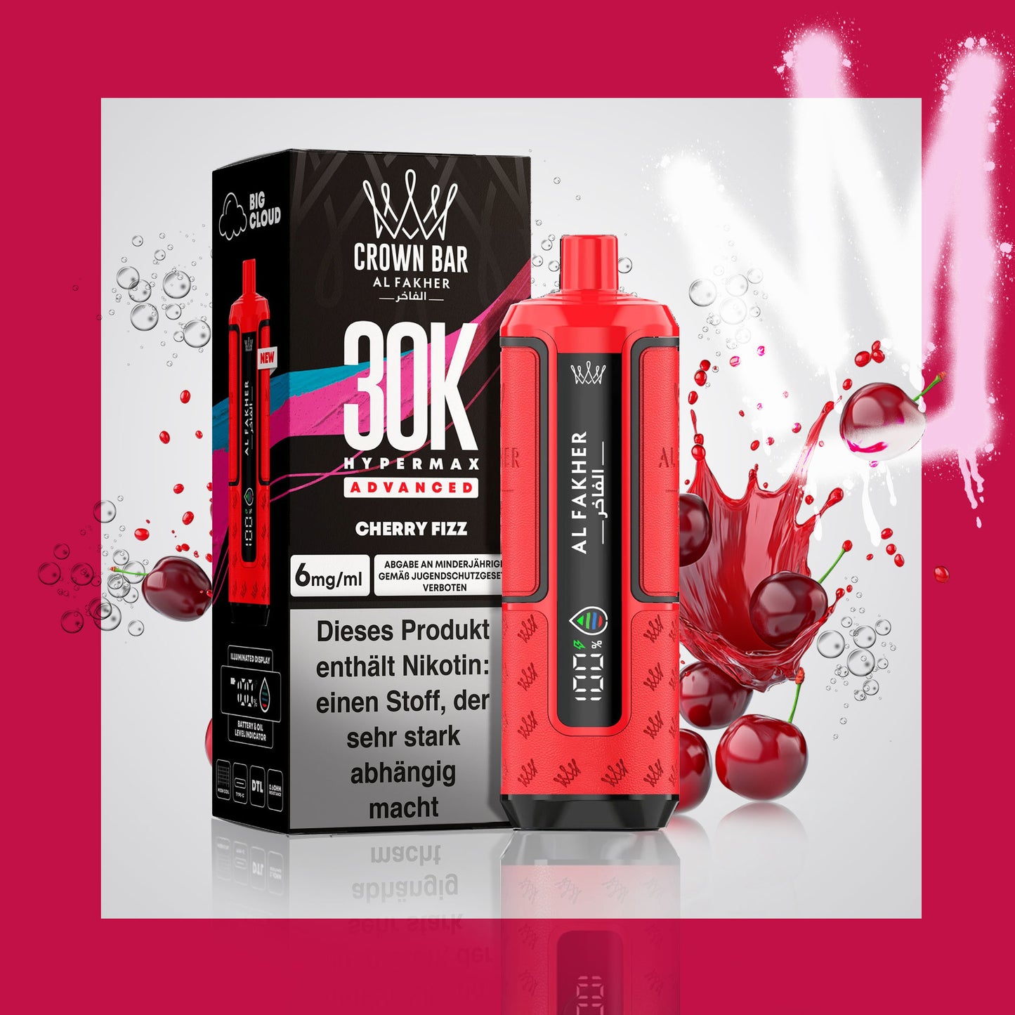 Al Fakher 30K Hypermax - Cherry Fizz