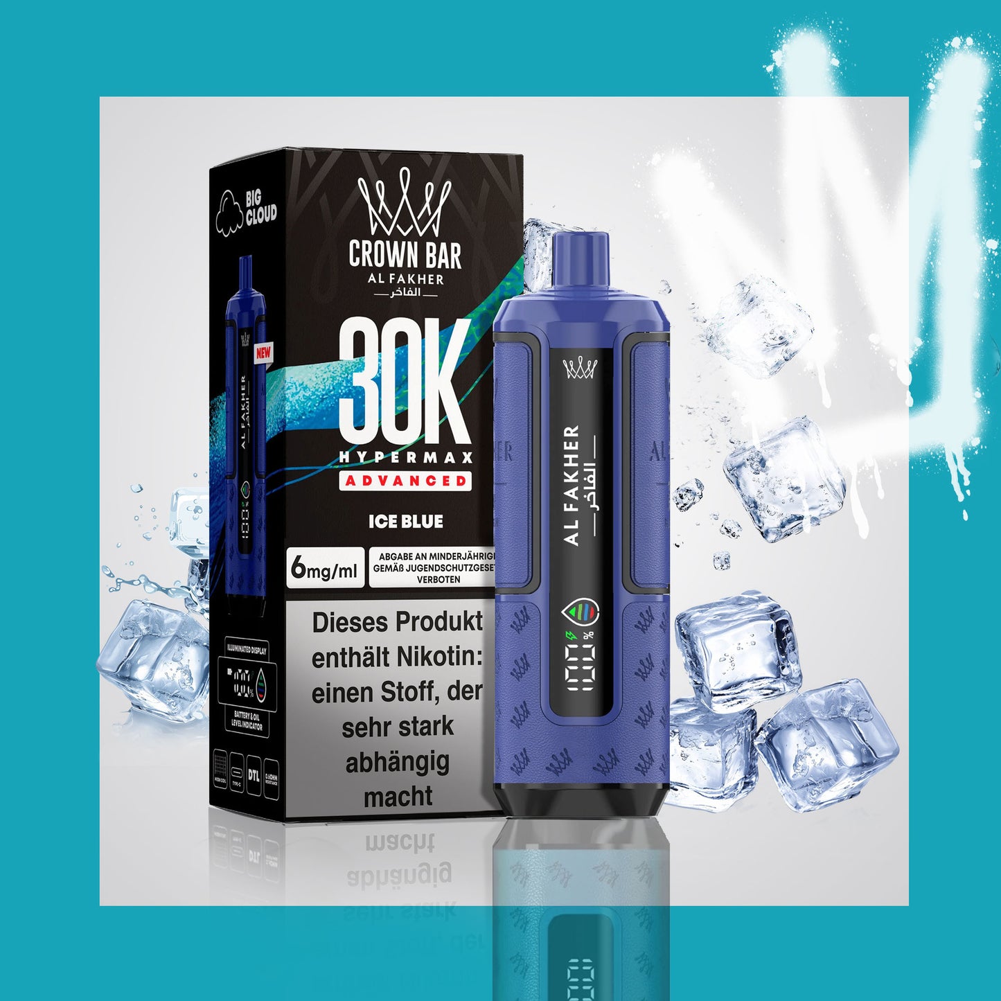 Al Fakher 30K Hypermax - Ice Blue