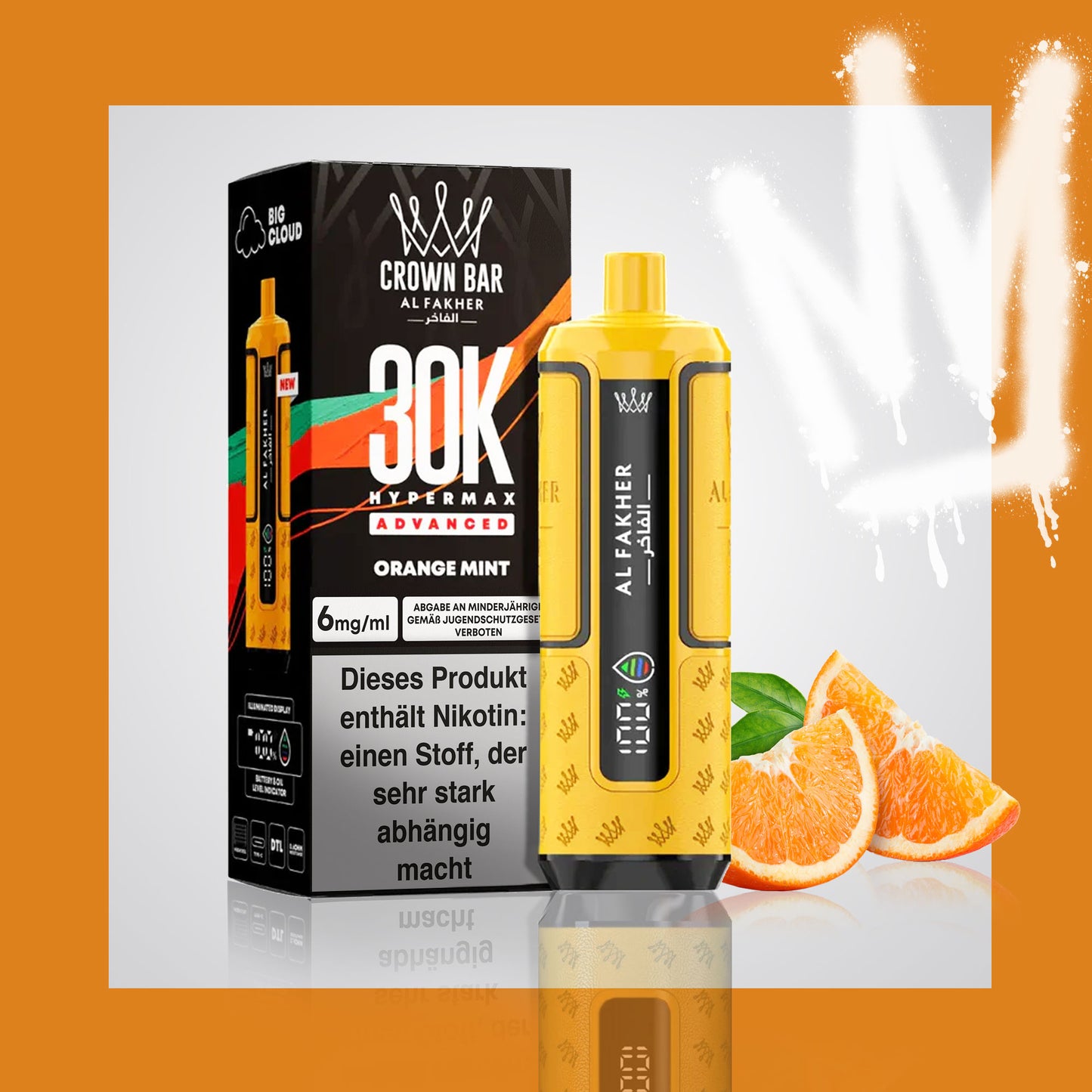 Al Fakher 30K Hypermax - Orange Mint