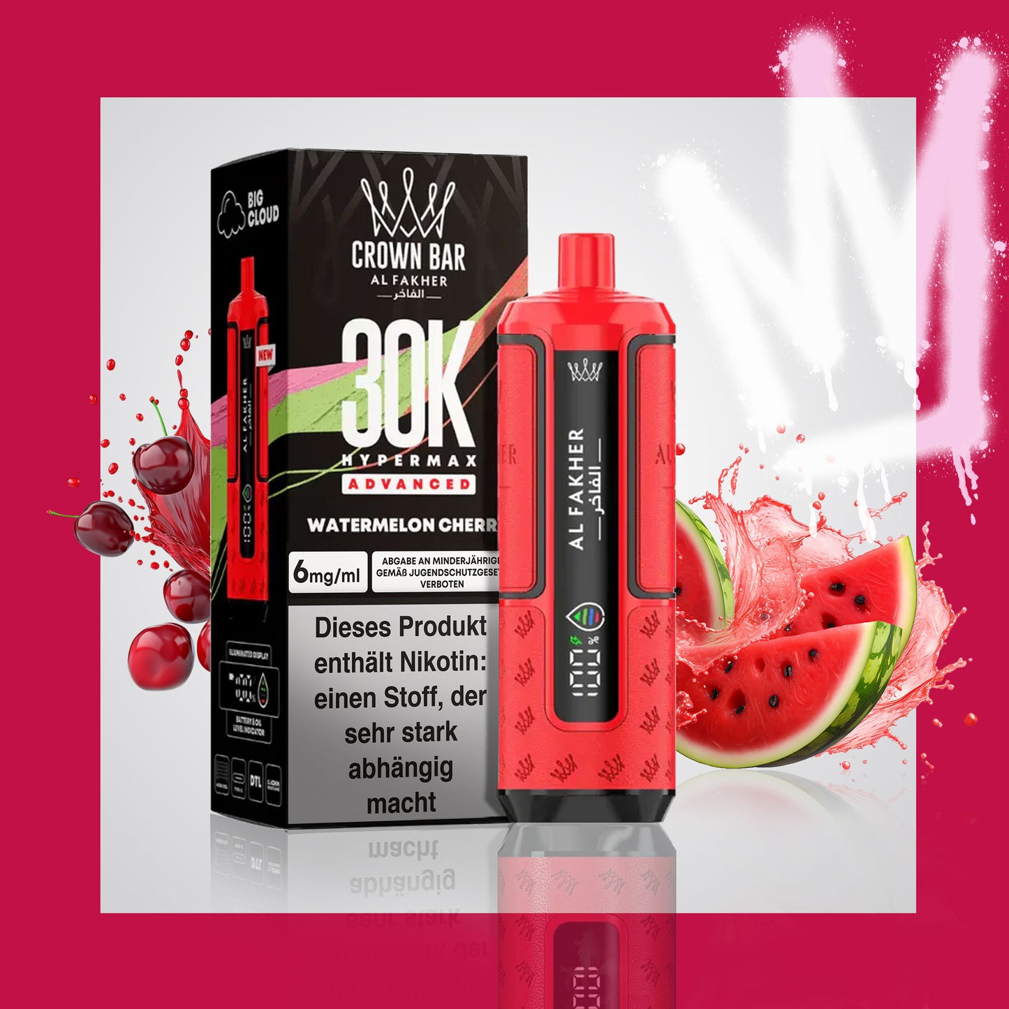 Al Fakher Hypermax 30K - Watermelon Cherry
