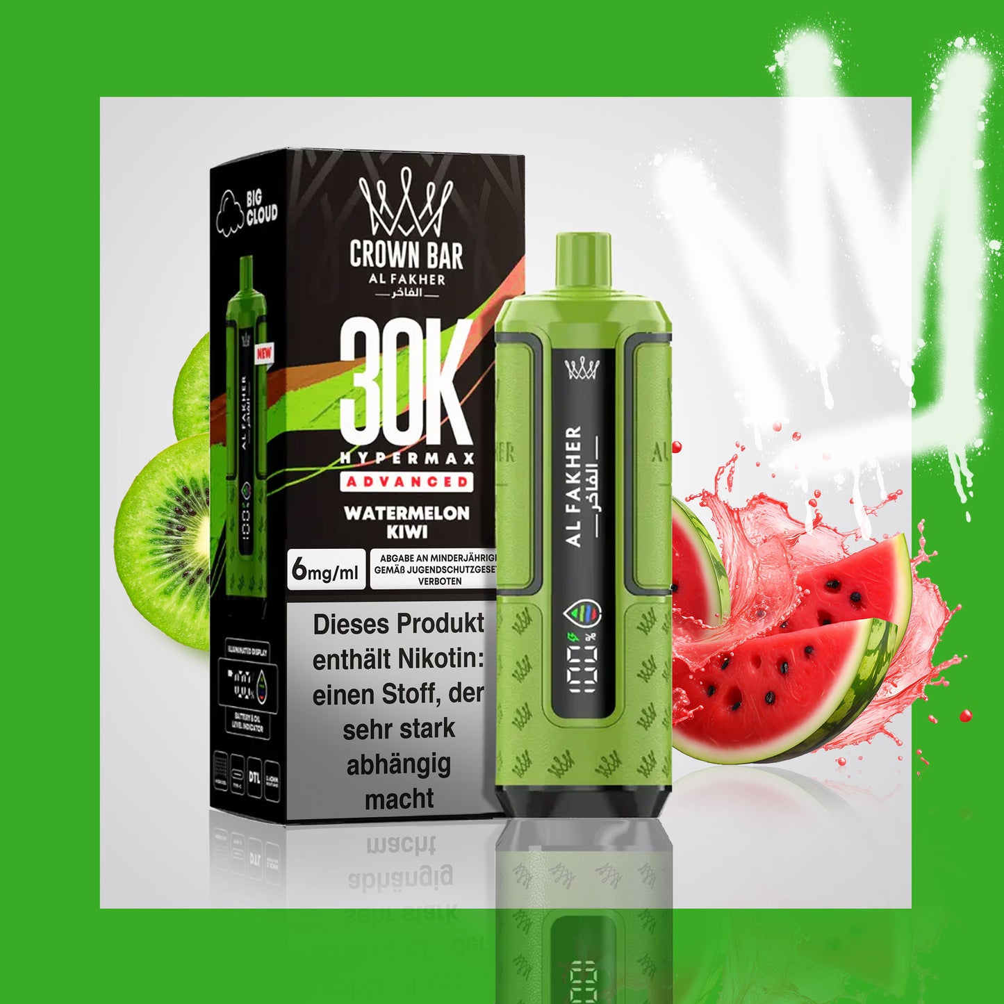 Al Fakher Hypermax 30K - Watermelon Kiwi