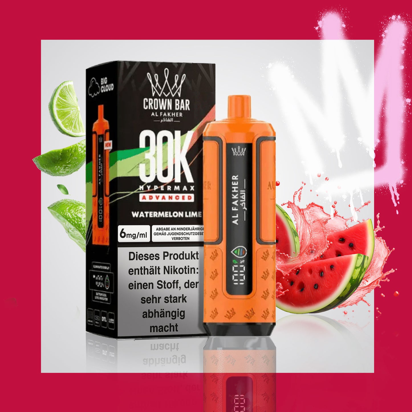 Al Fakher Hypermax 30K - Watermelon Lime