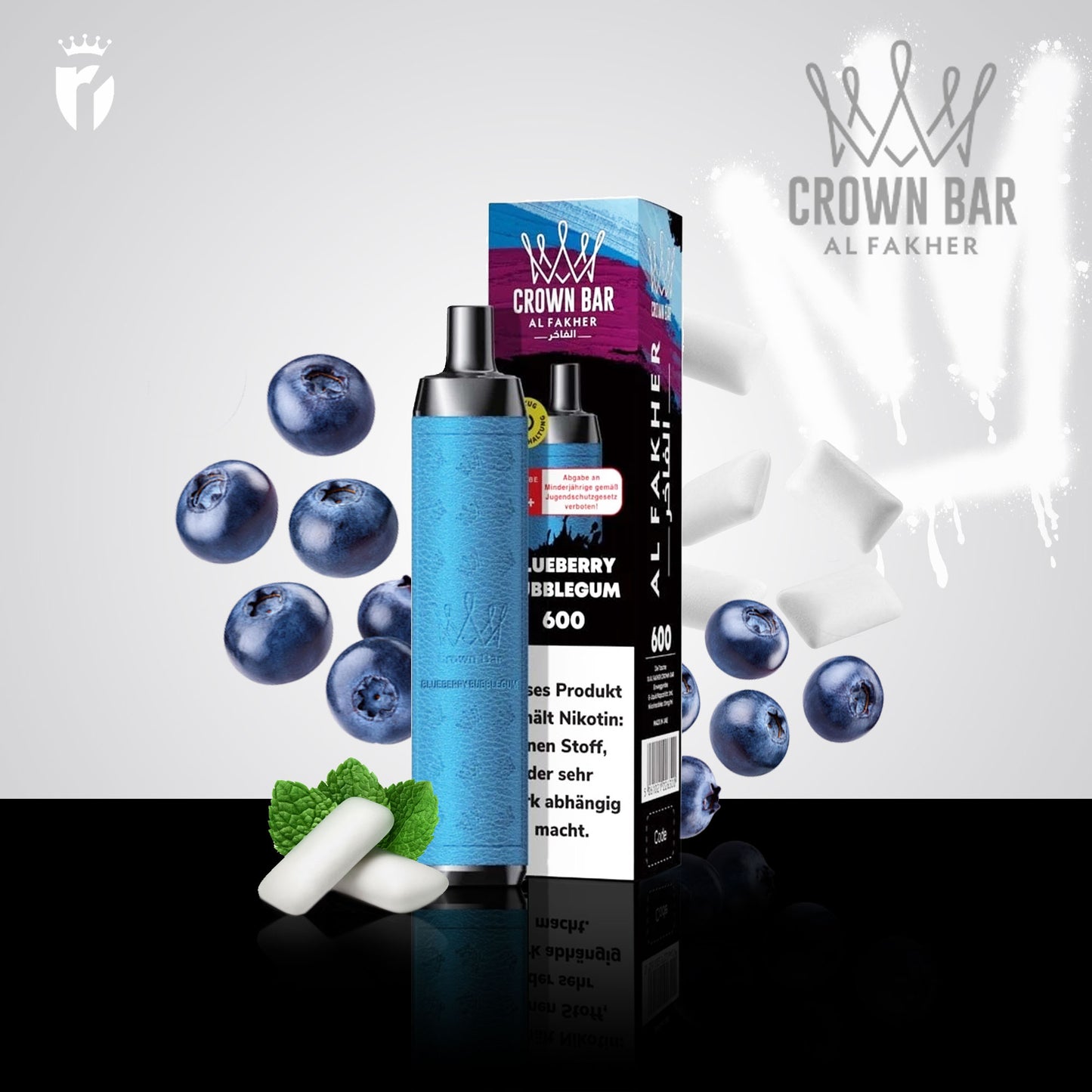 Crown Bar 600 - Blueberry Bubblegum