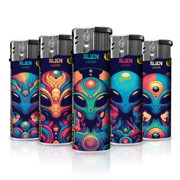 Alien Lover Elektronik Motivfeuerzeug - 50er Display