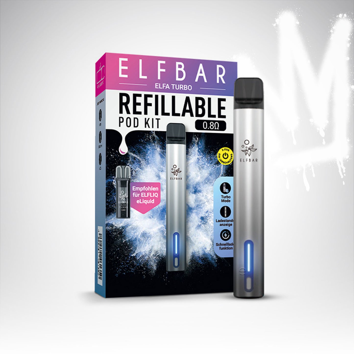 ELF Bar - ELFA Turbo - Refill Pod Kit - Basisgerät mit Pod - 0,8 Ohm