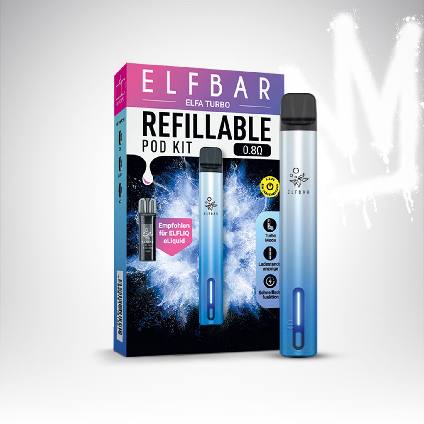 ELF Bar - ELFA Turbo - Refill Pod Kit - Basisgerät mit Pod - 0,8 Ohm