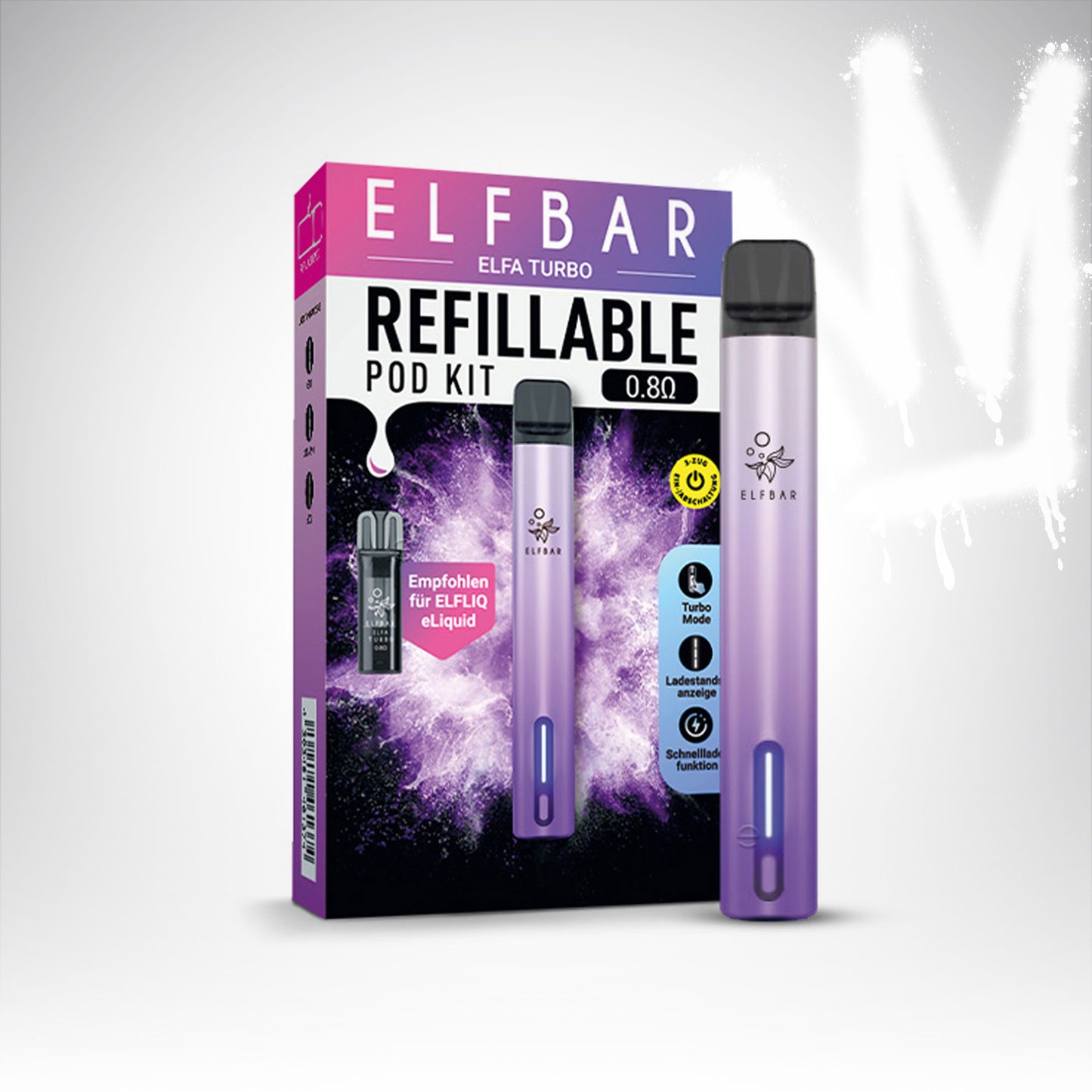 ELF Bar - ELFA Turbo - Refill Pod Kit - Basisgerät mit Pod - 0,8 Ohm