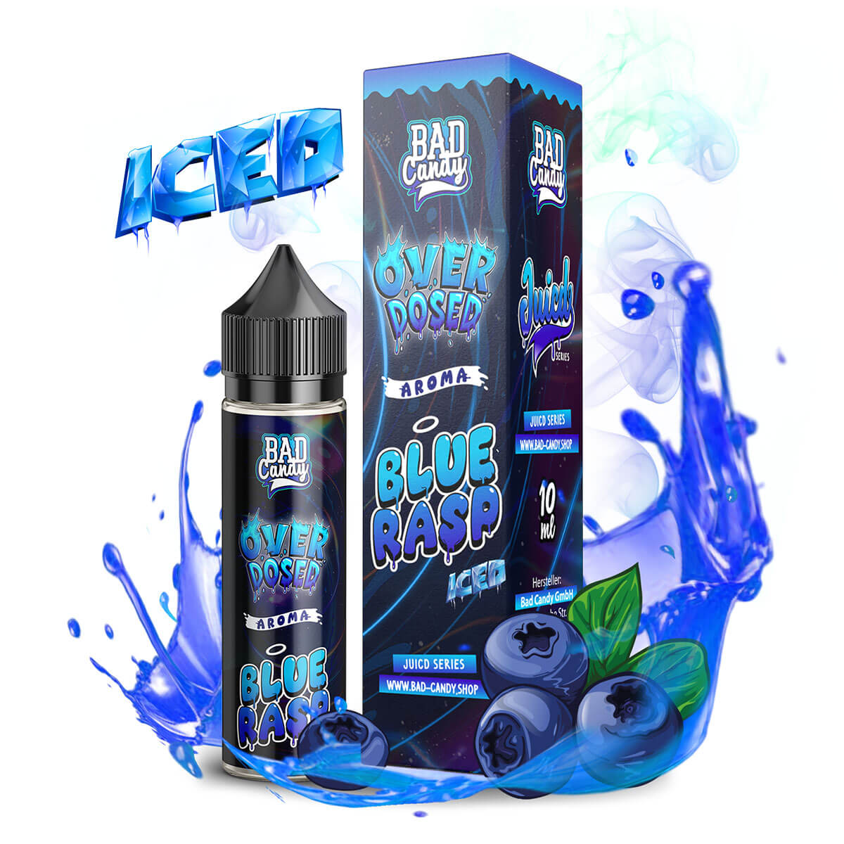 Juicd Overdosed - Blue Rasp - 10ml Aroma (Longfill)