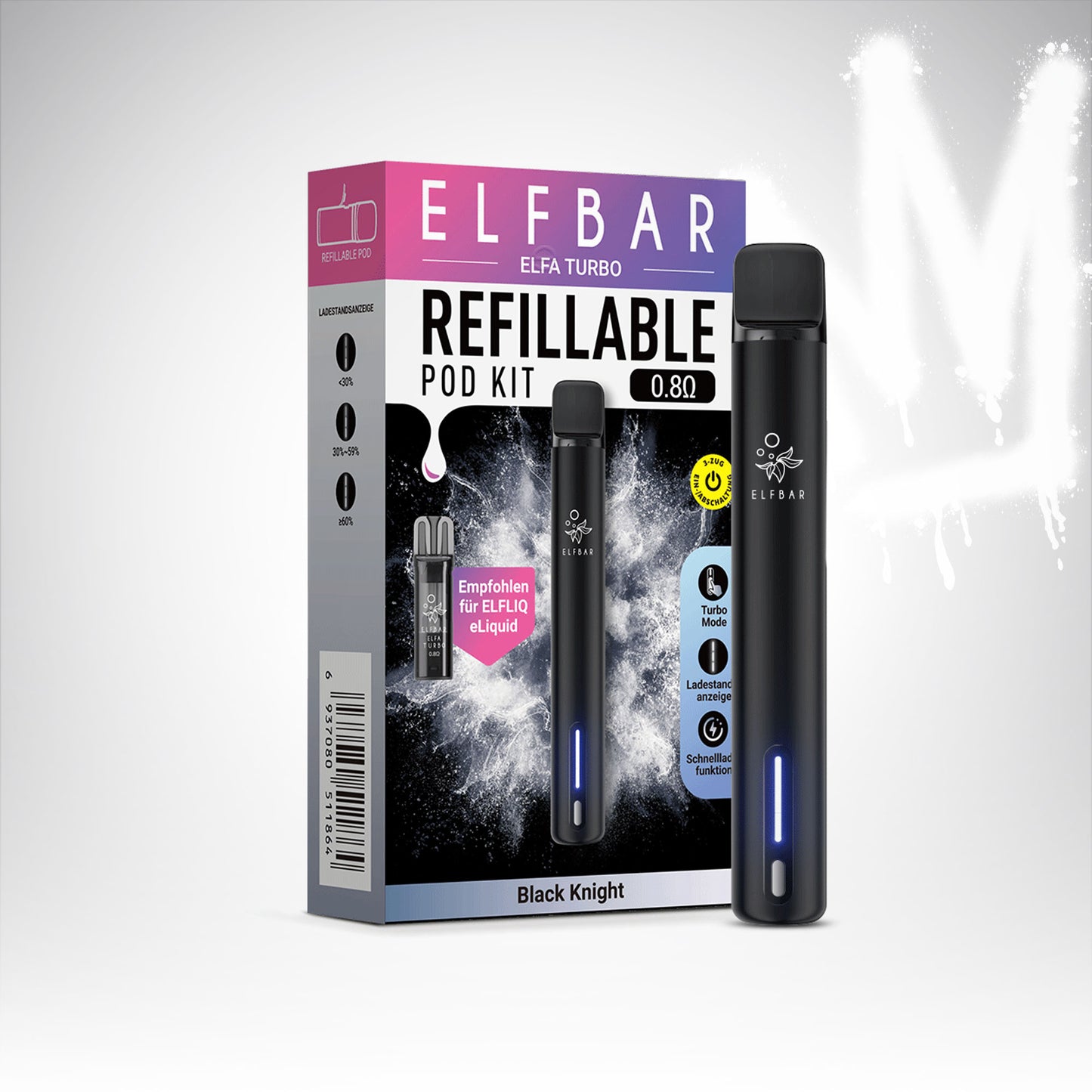 ELF Bar - ELFA Turbo - Refill Pod Kit - Basisgerät mit Pod - 0,8 Ohm