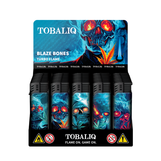 Blaze Bones 3D-Alu-JET-Motivfeuerzeug - 50er Display