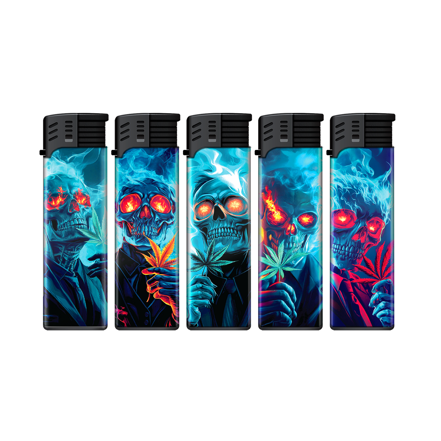 Blaze Bones 3D-Alu-JET-Motivfeuerzeug - 50er Display