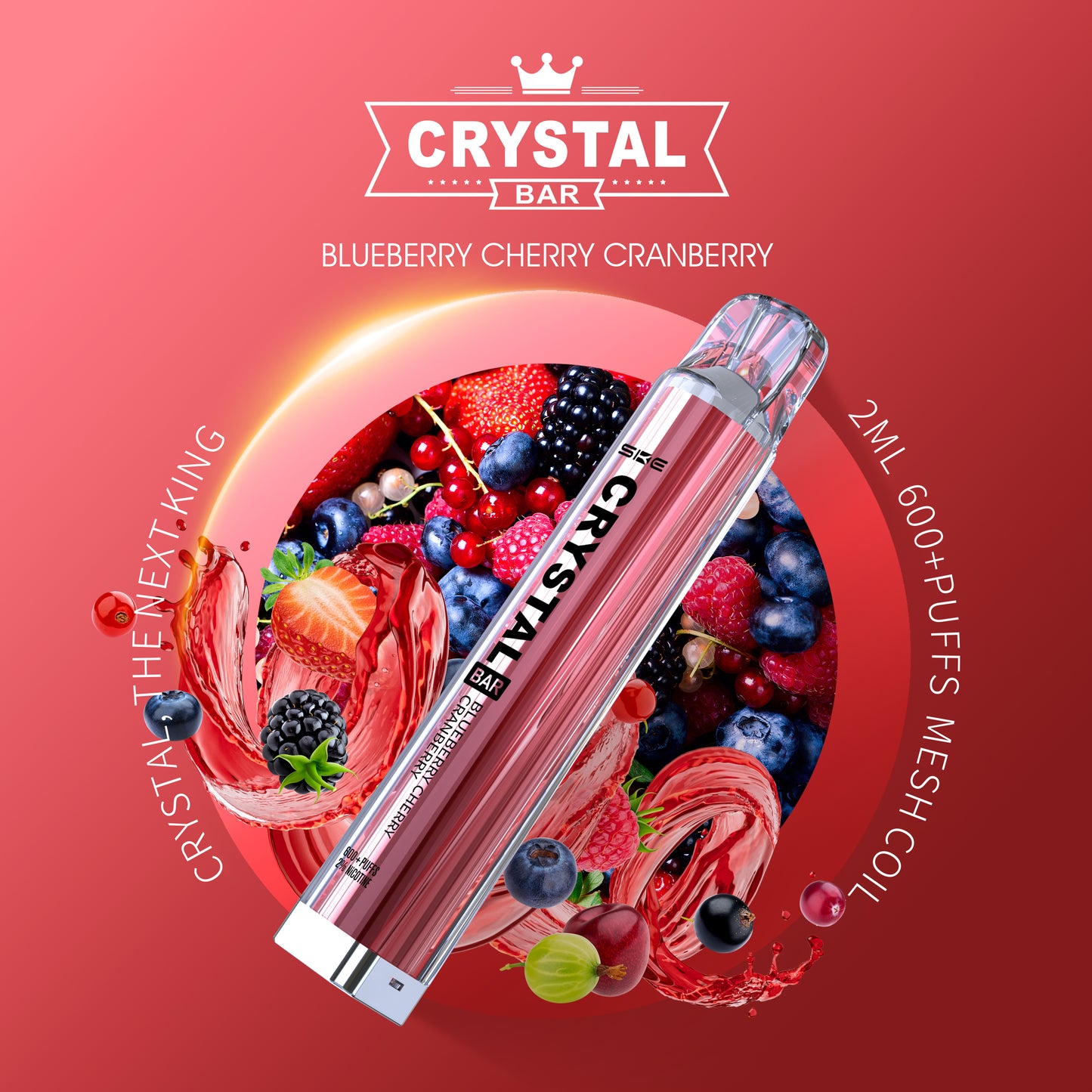 SKE Crystal Bar 600 - Blueberry Cherry Cranberry
