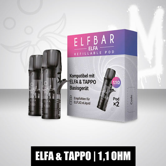 ELF Bar - ELFA - Refillable Pods (2 Stück) - 1,1 Ohm