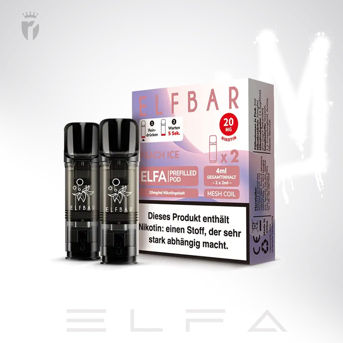 Peach Ice (Juicy Peach) - 20mg/ml - Prefilled Pods (MatchBar) (2 Stück)