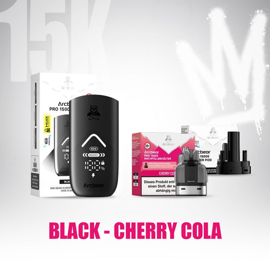ArcBear Pro 15000 - Cherry Cola - Starter Kit - Black