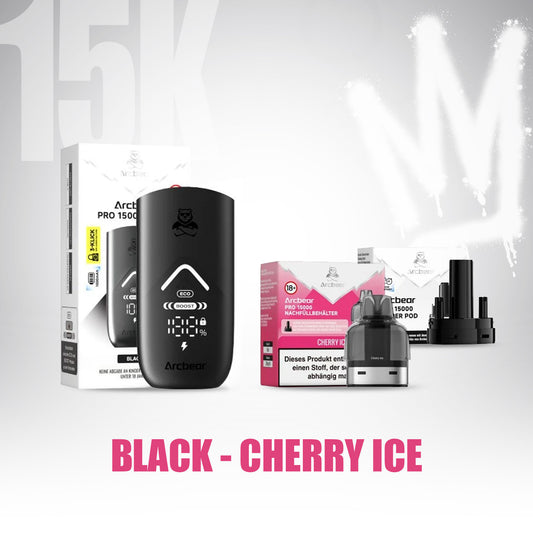 ArcBear Pro 15000 - Cherry Ice - Starter Kit - Black