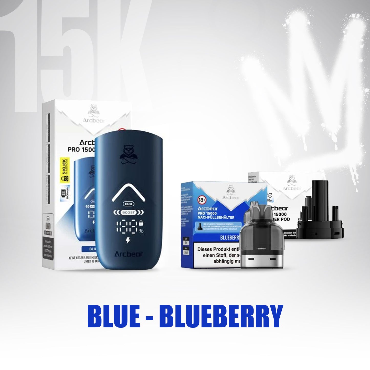 ArcBear Pro 15000 - Blueberry - Starter Kit - Blue