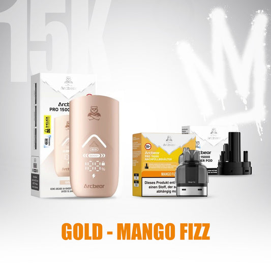 ArcBear Pro 15000 - Mango Fizz - Starter Kit - Gold
