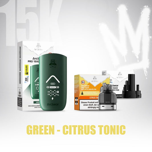 ArcBear Pro 15000 - Citrus Tonic - Starter Kit - Green